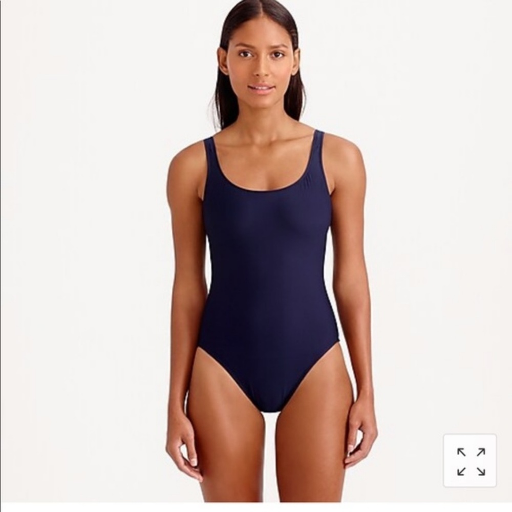J. Crew NWT Plunging Scoopback One-Piece Swimsuit